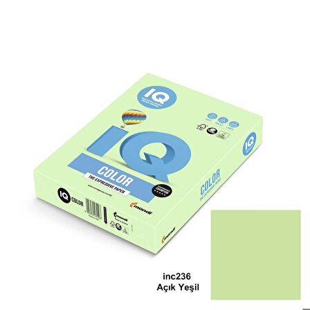 Iq Color A4 Renkli Fotokopi Kağıdı Açık Yeşil 80 Gr 1 Koli 5 Paket