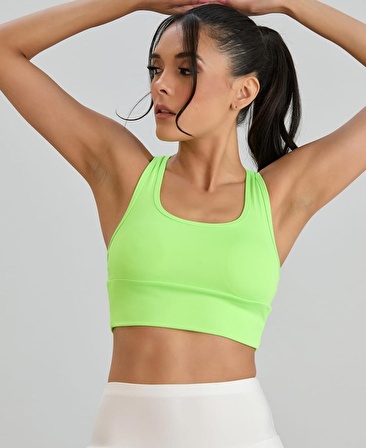 Aurafit Arkası Halter Kesim U Yaka Spor Sütyeni/Büstiyer/Croptop-9041