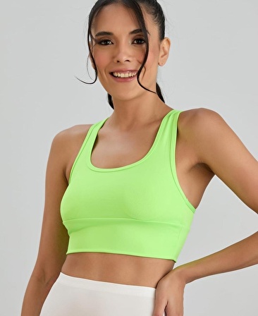 Aurafit Arkası Halter Kesim U Yaka Spor Sütyeni/Büstiyer/Croptop-9041