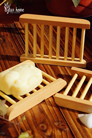 Dekoratif Bambu katı sabunluk Vernikli Doğal ahşap (banyo aksesuarları)