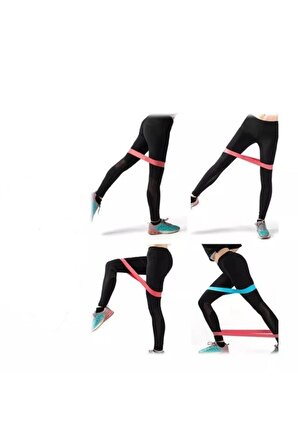 3 Lü Farklı Dirençte Aerobik Bandı Hafif Orta Sert Pilates Squat Çalışma Lastiği
