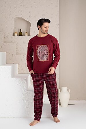 Ekose Pijama Alt Cepli Pijama Mevsimlik Pijama Uzun kollu Pijama Erkek Pijama Takımı
