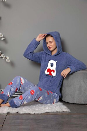 Wellsoft Kapşonlu Pijama Takımı