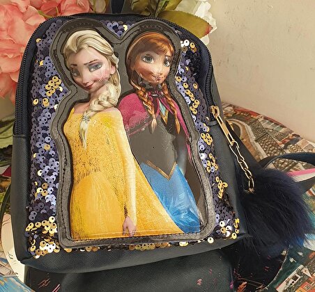Işıklı Elsa & Anna Çocuk Sırt Çantası