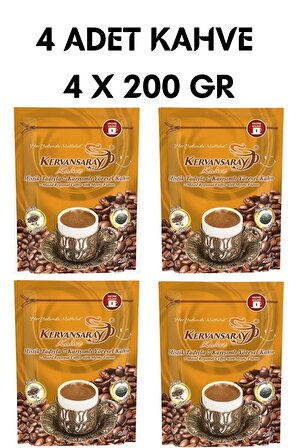 Kervansaray Kahve 7 Karışımlı Menengiçli & Kakuleli Yöresel Kahve 200gr 4 X 200 gr