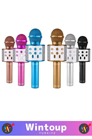 Özel Seri Renkli Kareoke Mikrofon Hoparlörlü Bluetoothlu