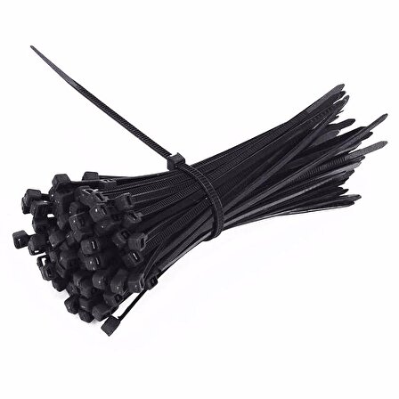Kablo Bağı & Plastik Kelepçe & Cırt Kelepçe 3,6x250 Siyah 100 Adet (paket)
