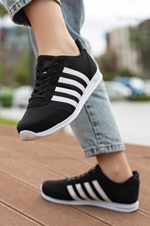 Kadın Günlük Rahat Taban Comfort File Bağcıklı Hafif Esnek Yürüyüş Sneaker Spor Ayakkabı