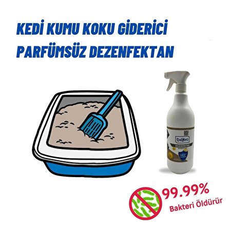 Bioxi® Kedi Kumu Koku Giderici Parfümsüz Dezenfektan 1 lt