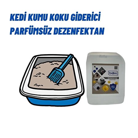 Bioxi® Kedi Kumu Koku Giderici Parfümsüz Dezenfektan 5 lt