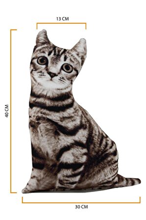 NİSHEV 3D Dijital baskılı kedi yastık AMERİCAN SHORTHAİR kedi