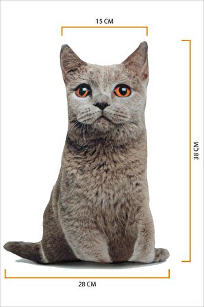 NİSHEV 3D Dijital baskılı kedi yastık DUMAN kedi