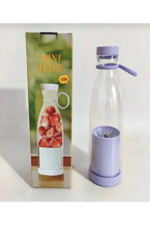 Mini Juice Taşınabilir Blender Plastik Şişe Smoothie Milkhake USB Şarj Edilebilir 420 ml