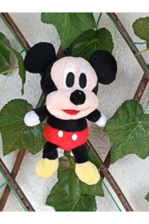 Pelüş Mickey Mouse Maskot Anahtarlık ve Çanta Süsü  Love