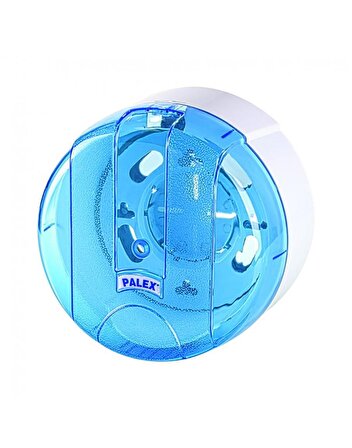 Palex Küçük Mini İçten Çekme Cimri Tuvalet Kağıt Dispenseri Aparatı - Şeffaf Mavi - Plastik