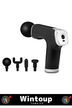 Mini Professional Massage Gun and Massager with 4 Heads Gun Fascial Massage Gun