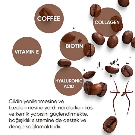 Kolajen Biotin ve Vitamin-E Kahve