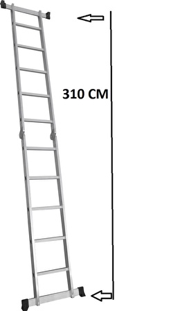 beykon tek kırma 5+5 10 basamaklı alüminyum merdiven