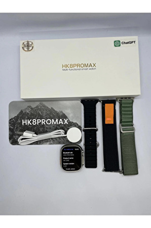 Kmr Hk8 Pro Max Gümüş Akıllı Saat