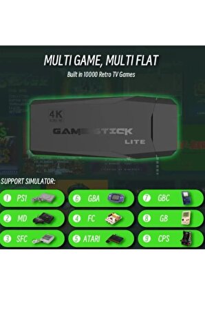 2.4g Kablosuz Çift Kol Retro Oyunlar 4k Game Stick 3500 Oyun