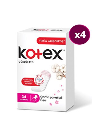 Kotex 4x34'lü Günlük Ped