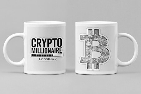 Bitcoin Borsa Piyasası Milyoner Olmaya Az Kaldı Temalı Baskılı Hediyelik Kupa Bardak