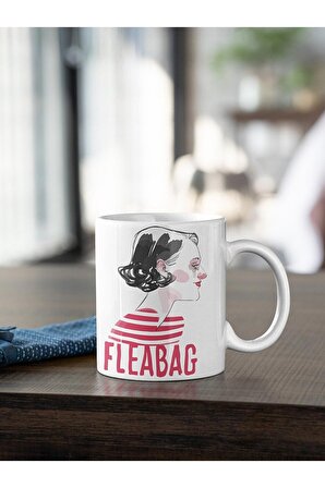 Fleabeg Tasarım Baskılı Seramik Çay Kahve Kupası