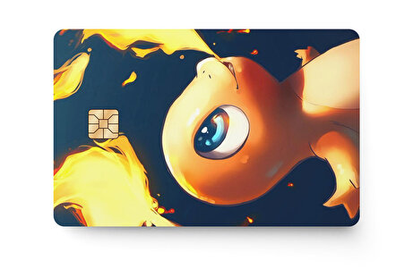 Pokemon Kredi Banka Kartı Sticker Çip Yeri Açık