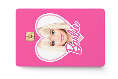 Barbie Kredi Banka Kartı Sticker Çip Yeri Açık