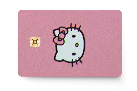 Hello Kity Kredi Banka Kartı Sticker Çip Yeri Açık