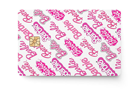 Barbi Kredi Banka Kartı Sticker Çip Yeri Açık