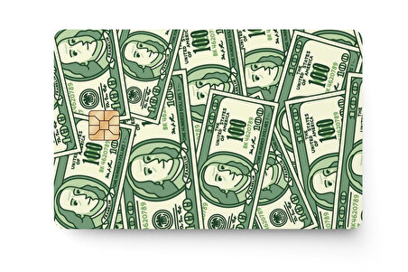 Benjamin Kredi Banka Kartı Sticker Çip Yeri Açık