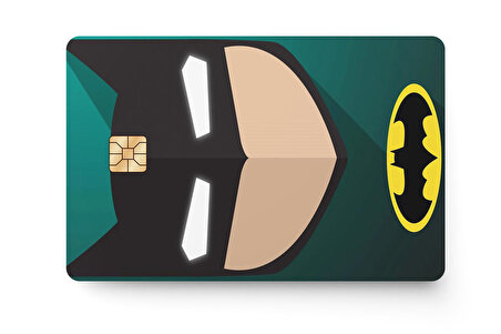 Batman Kredi Banka Kartı Sticker Çip Yeri Açık
