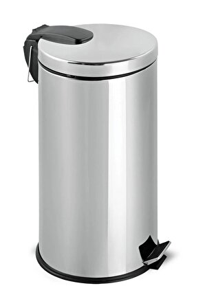 Paslanmaz Krom Metal Pedallı İç Kovalı Çöp Kutusu Kovası - 40 Litre