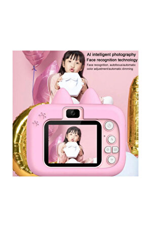 Hello Çocuk Dijital Fotoğraf Makinası 20 MP Video Kaydedici 2.0 inç Çift Kameralı Ks-102