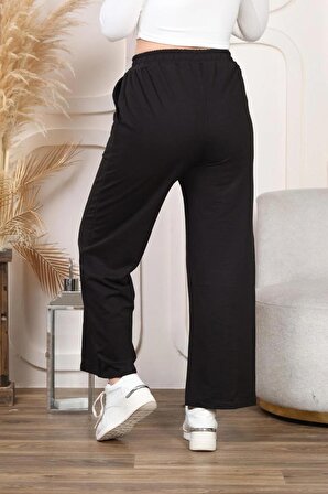 3'lü Siyah - haki-bordo Kadın Pantolon & Eşofman, Gündelik Rahat Ev Giyim Pijama büyük beden