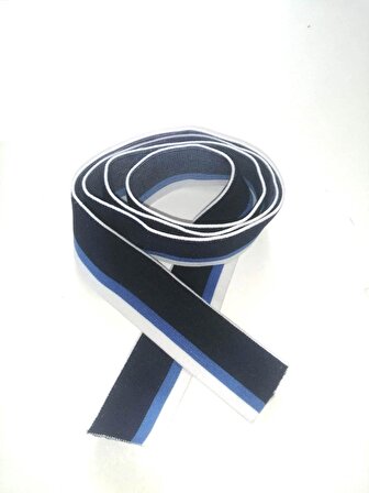 Lastik Laci-beyaz-mavi çizgili 3Cm  5metre  Paça,kol Ve Don Lastiğidir 1 Paket 5 Metre