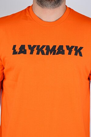 Layk Mayk Kabartma Baskılı Erkek T-shirt Relaxed Fit - lykmyk1