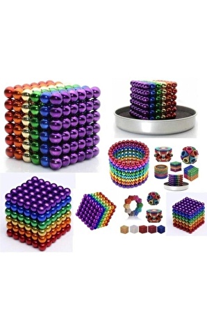 Vothoon Boncuk Mıknatıs 216 Adet 5mm Mıknatıslı Lego Magnet Neo Cube Neo Karışık