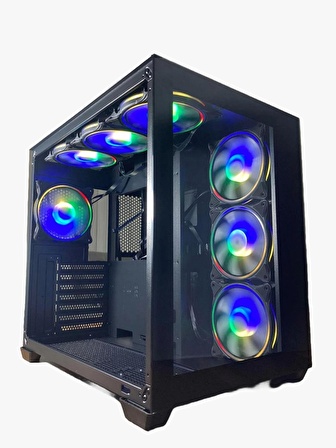 GAMEFORCE Liquid 7×120 Mm Fanlı Rgb Kumandalı Kontrolcülü Oyuncu Bilgisayar Kasası