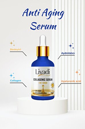 Collagenic Ve Hyaluronic Serum 30 ml Yaşlanma Ve Kırışıklık Karşıtı Nemlendirici Serum