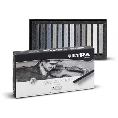 LYRA Polycrayons Soft Toz Pastel Boya Grey Tones 12'li Set (Gri Tonlar)