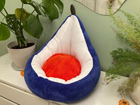 Lüks Avocado Tasarım Kedi Yatağı 1. Sınıf Welsoft Kumaş Yıkanabilir