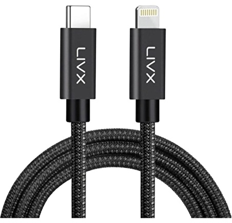 LivX Horizontal 20w Type C To Lightning 2 Metre Iphone Ipad Uyumlu Hızlı Şarj Ve Data Kablosu IPBLT-01