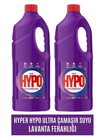 Hyper Hypo Ultra Lavanta Ferahlığı Normal Sıvı Çamaşır Suyu 2 x 3 kg