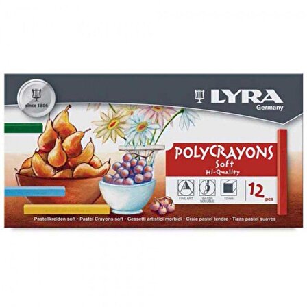 LYRA Polycrayons Soft Toz Pastel Boya 12'li Set