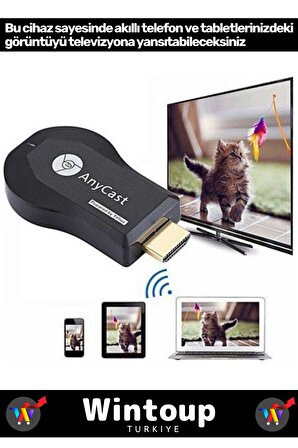 M9 Plus Kablosuz Görüntü+Ses Aktarıcı HDMI TV