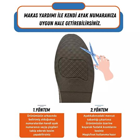 MagicFoot +3 Cm Boy Uzatıcı Tabanlık Ünisex Geliştirilmiş Tüm Ayakkabılarda Uyumlu Gizli Boy Yükseltici