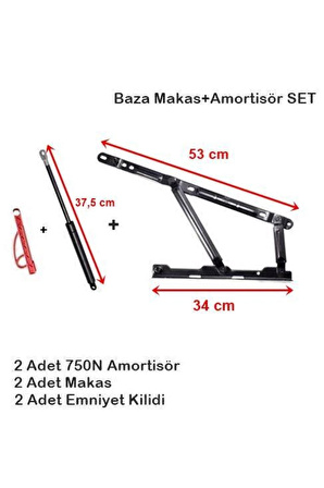 Baza Seti, Makas+amortisör+emniyet Kilidi 750n