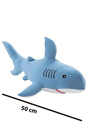 Mavi Köpek Balığı Peluş Oyuncak 50cm